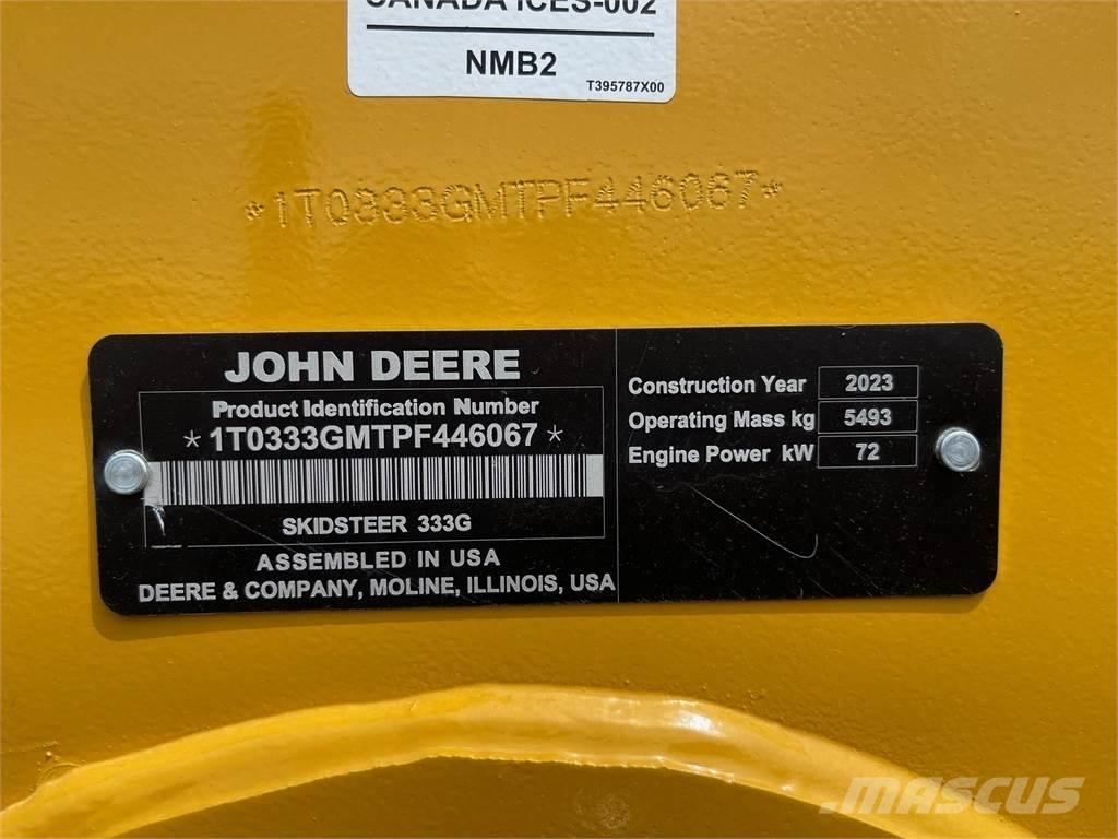 John Deere 333G スキッドステアローダー