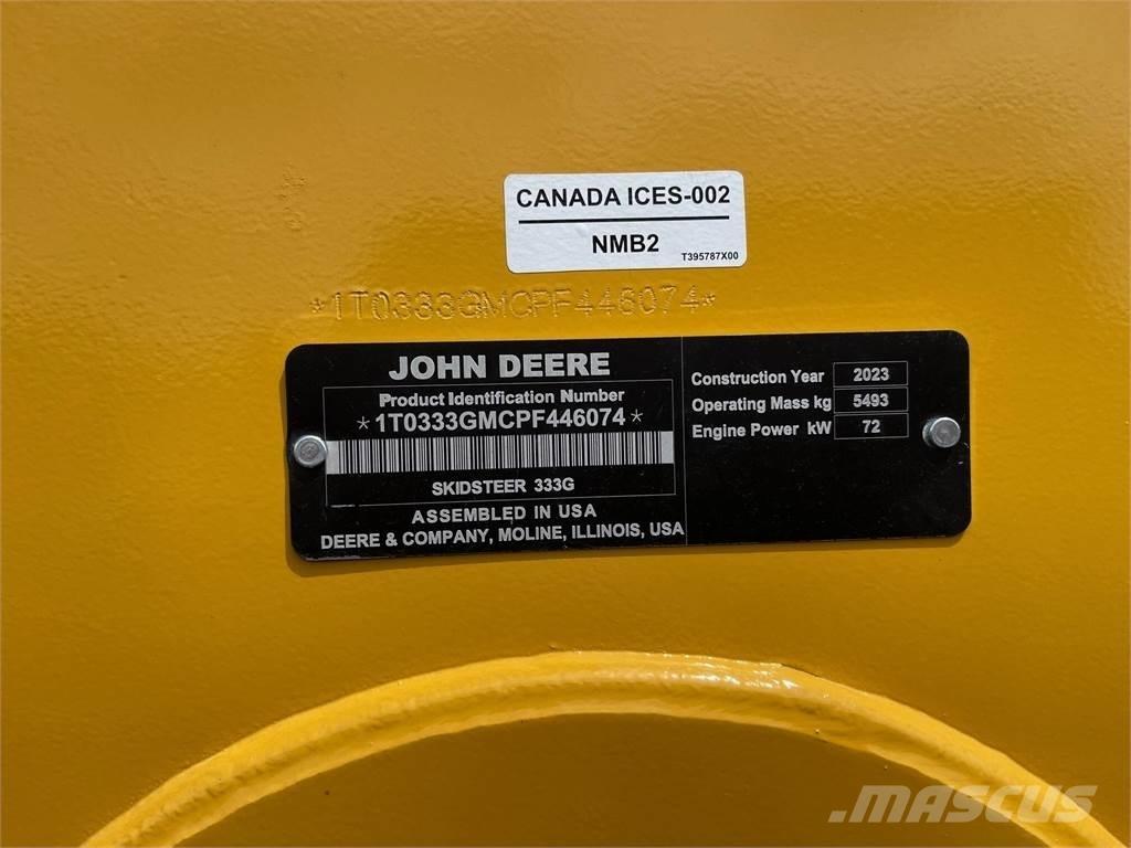 John Deere 333G スキッドステアローダー