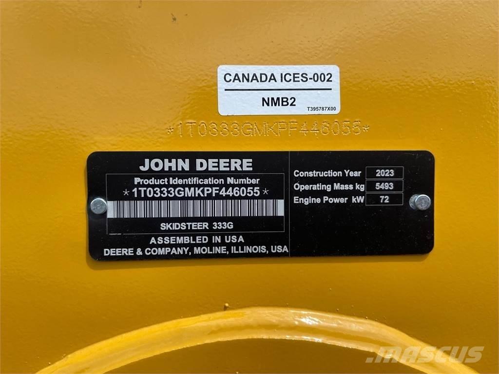John Deere 333G スキッドステアローダー
