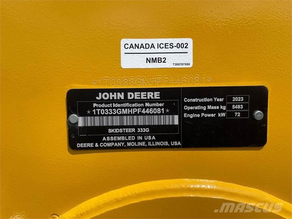 John Deere 333G スキッドステアローダー