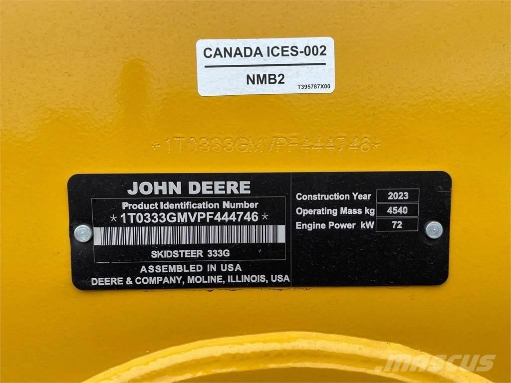 John Deere 333G スキッドステアローダー