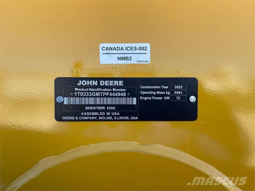 John Deere 333G スキッドステアローダー