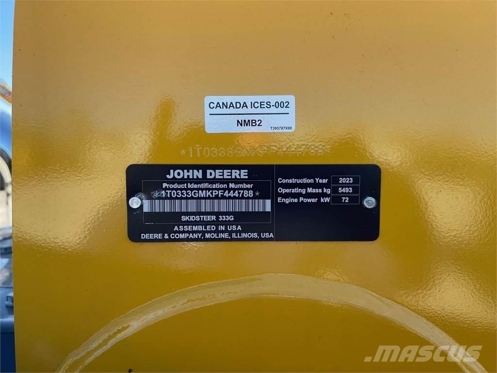 John Deere 333G スキッドステアローダー
