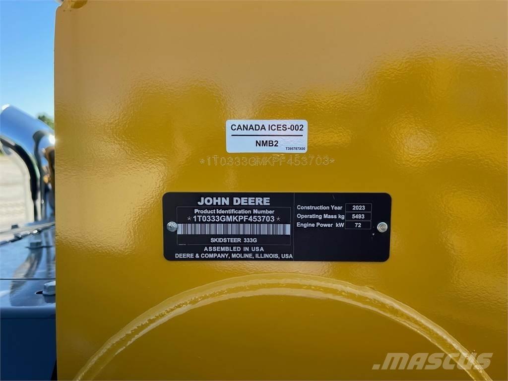 John Deere 333G スキッドステアローダー
