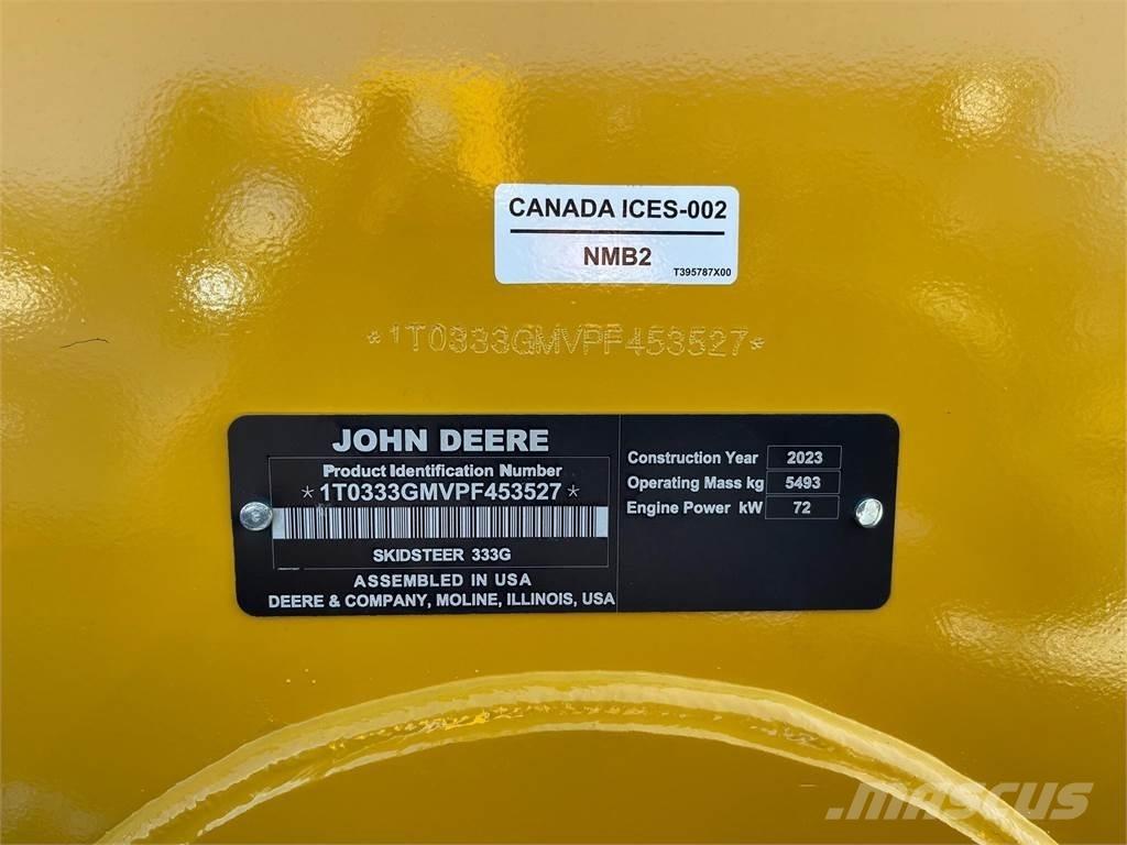 John Deere 333G スキッドステアローダー