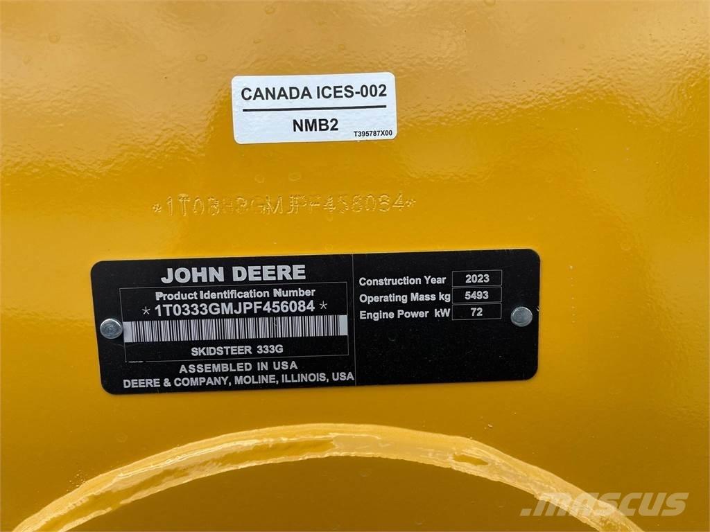 John Deere 333G スキッドステアローダー