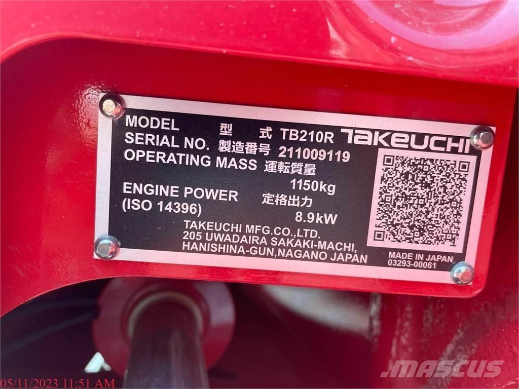 Takeuchi TB210R ミニ油圧ショベル 7t以下（ミニユンボ・ミニディガー）