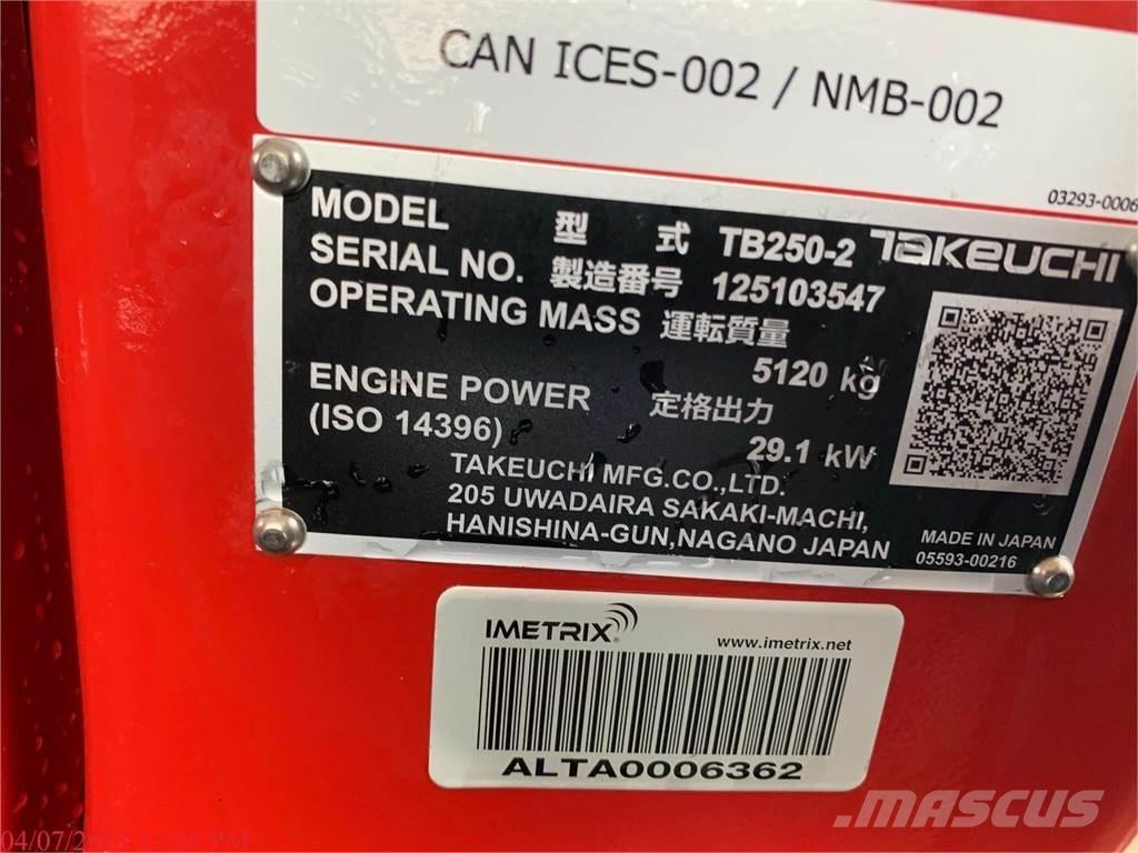 Takeuchi TB250-2 ミニ油圧ショベル 7t以下（ミニユンボ・ミニディガー）