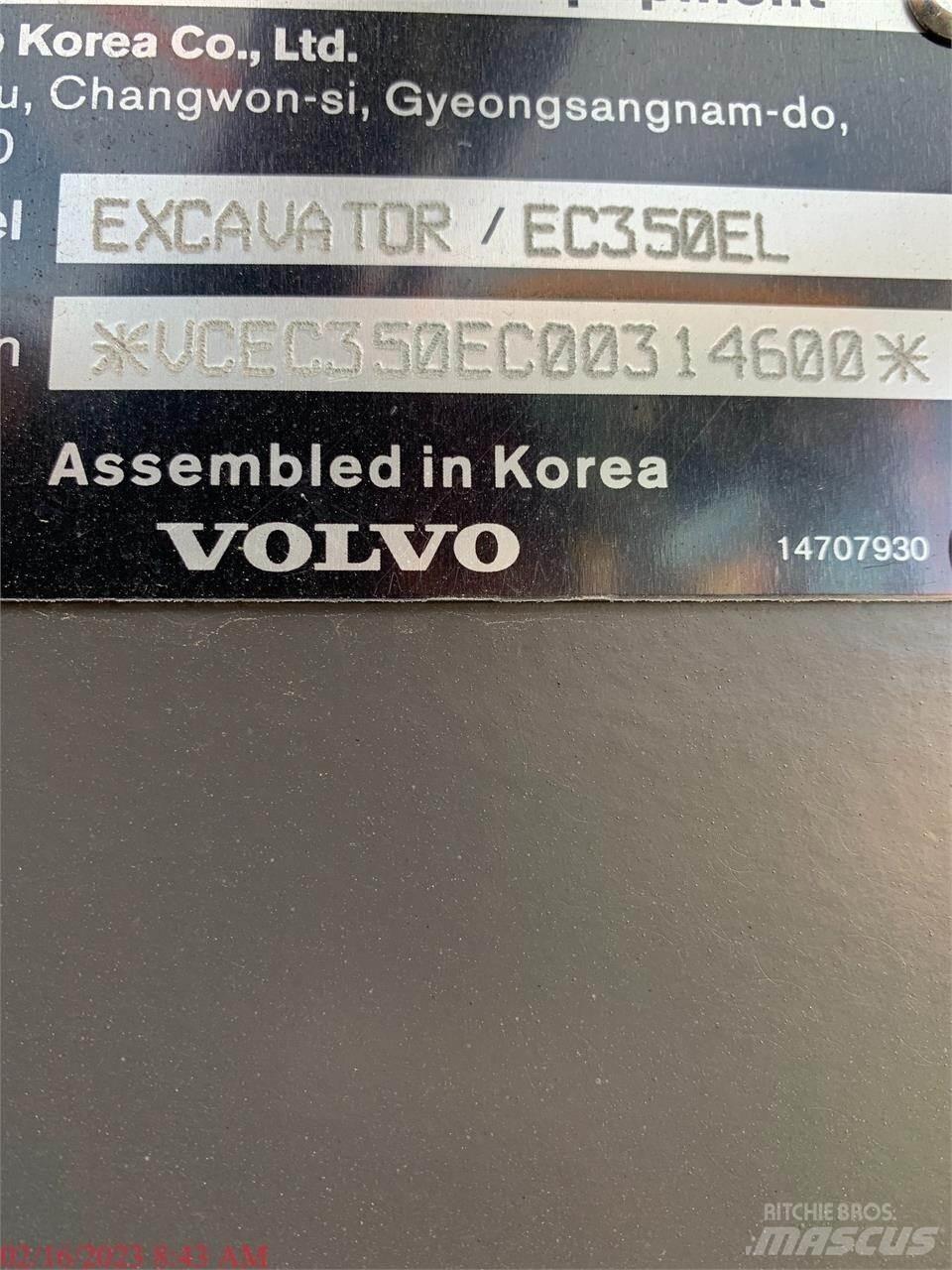 Volvo EC350EL 大型油圧ショベル12t以上（パワーショベル・ユンボ）