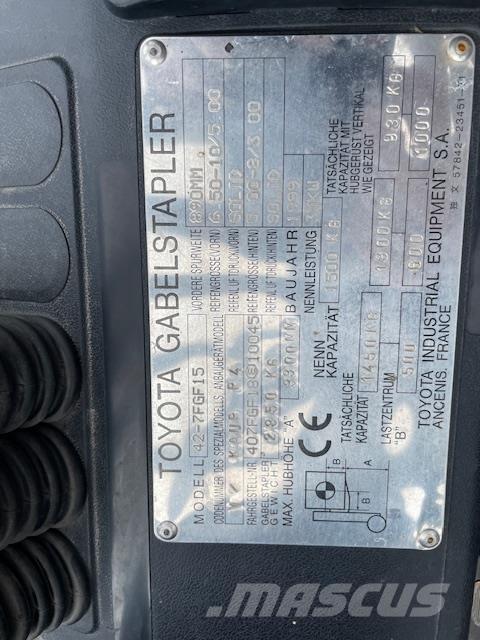 Toyota 42-7FGF15 LPGフォークリフト