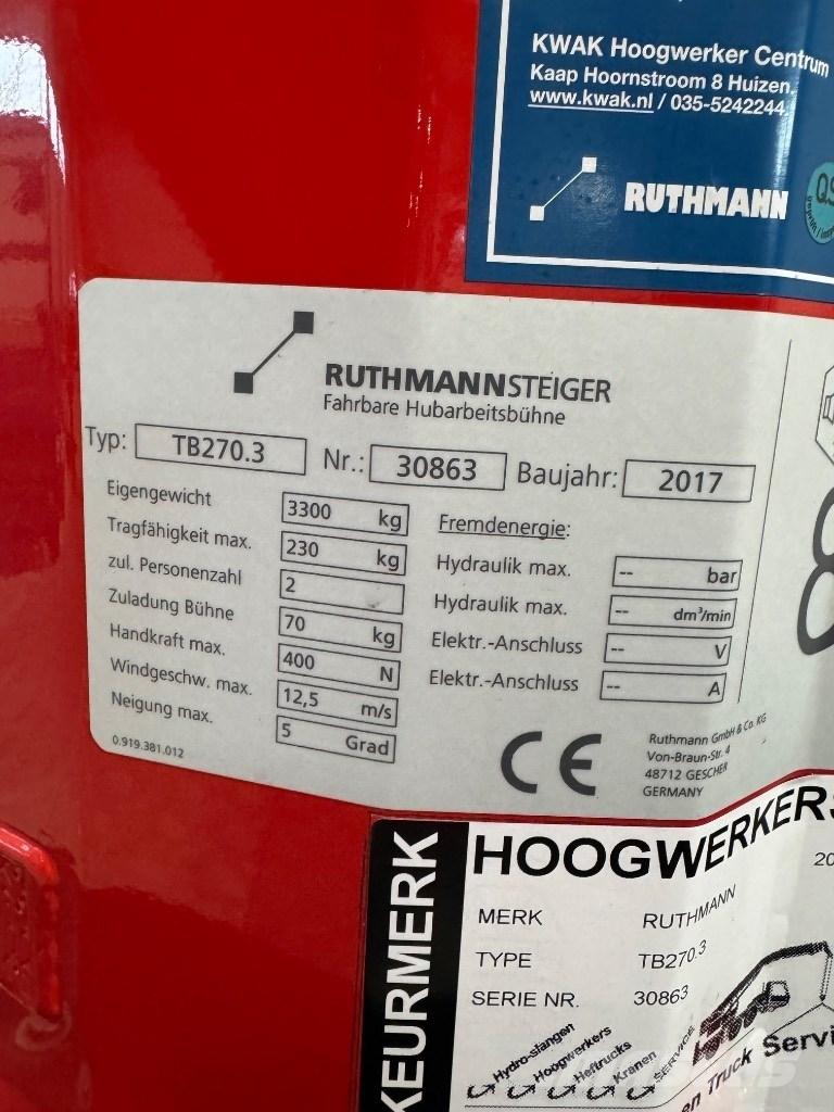 Ruthmann TB 270 トラック高所作業車