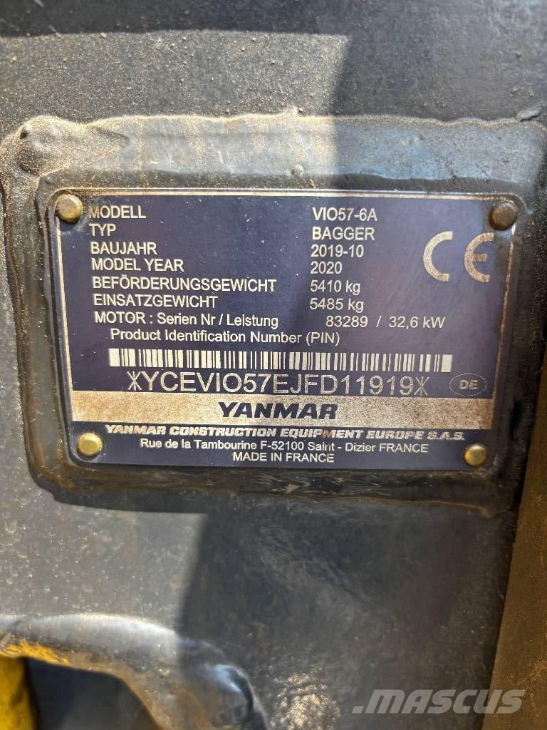 Yanmar Vio 57 ミニ油圧ショベル 7t以下（ミニユンボ・ミニディガー）