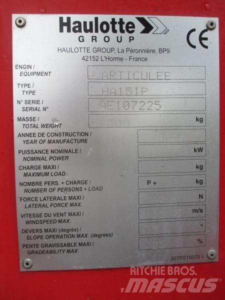 Haulotte HA 15 IP ブームリフト　屈伸型