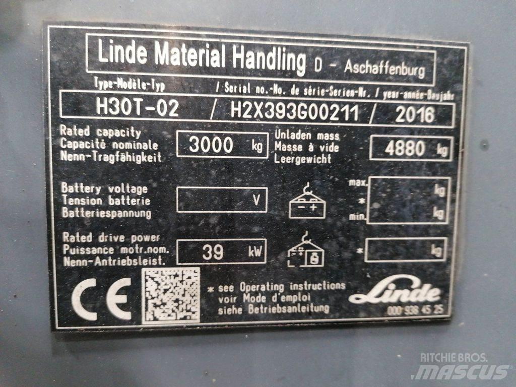 Linde H30T-02 LPGフォークリフト