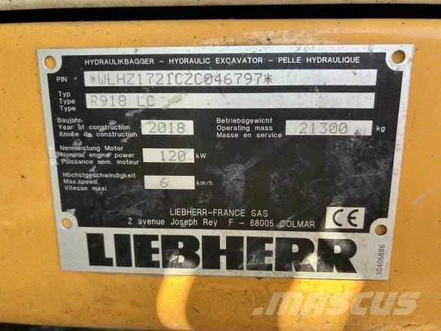 Liebherr R918 LC 大型油圧ショベル12t以上（パワーショベル・ユンボ）