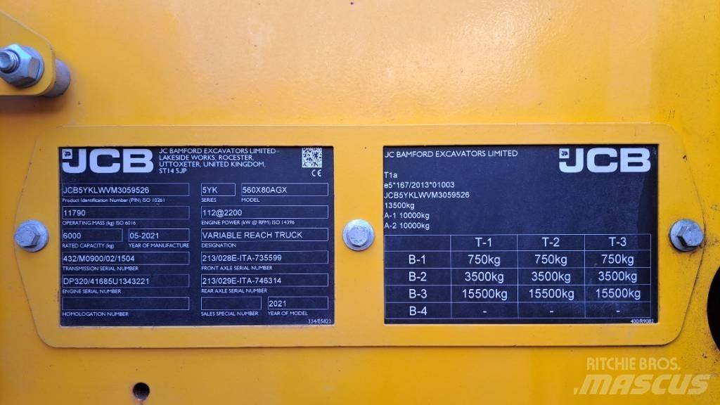 JCB 560-80 Agri Xtra 農業用テレハンドラー