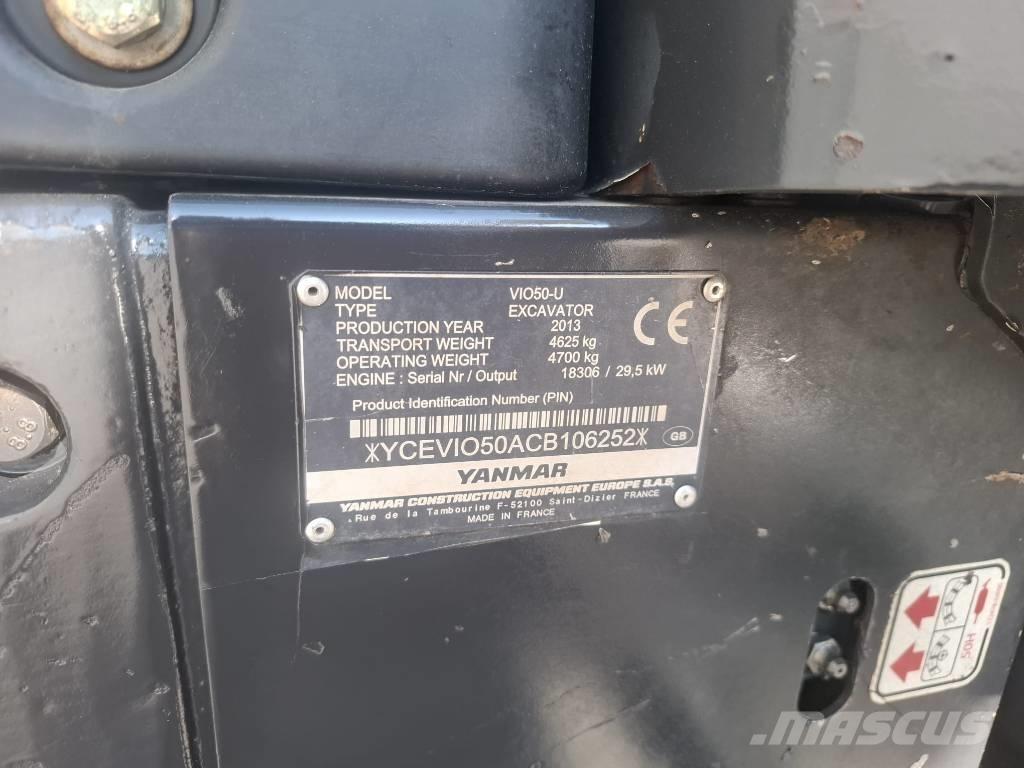 Yanmar Vio 50 U ミニ油圧ショベル 7t以下（ミニユンボ・ミニディガー）