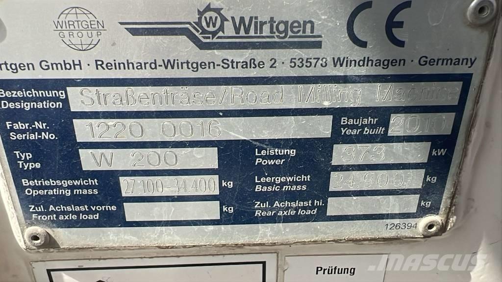 Wirtgen W 200 アスファルトスピリッティングマシーン