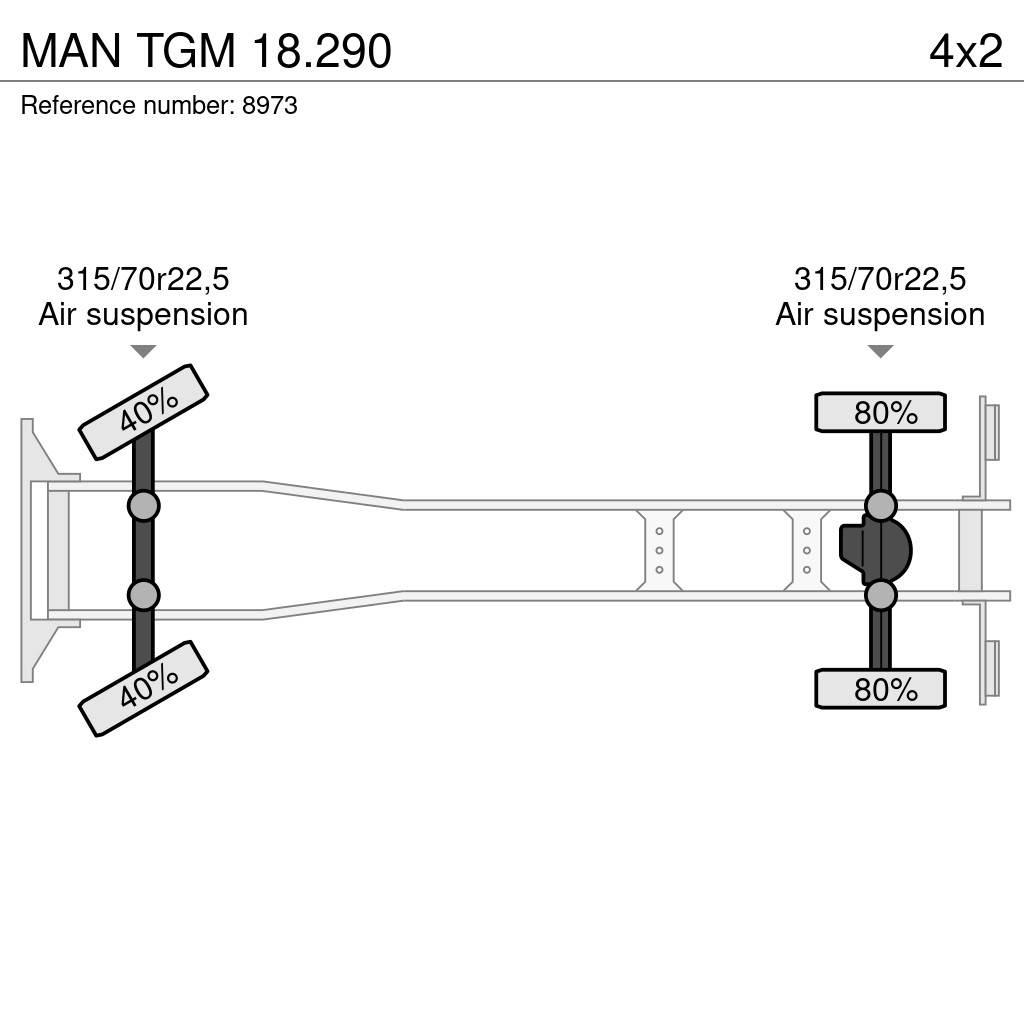 MAN TGM 18.290 ボックスボディー、ウイング、箱車