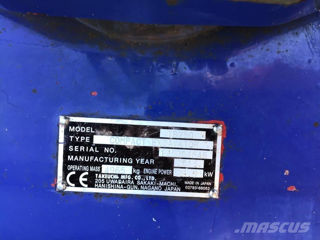 Takeuchi TB 250 ミニ油圧ショベル 7t以下（ミニユンボ・ミニディガー）