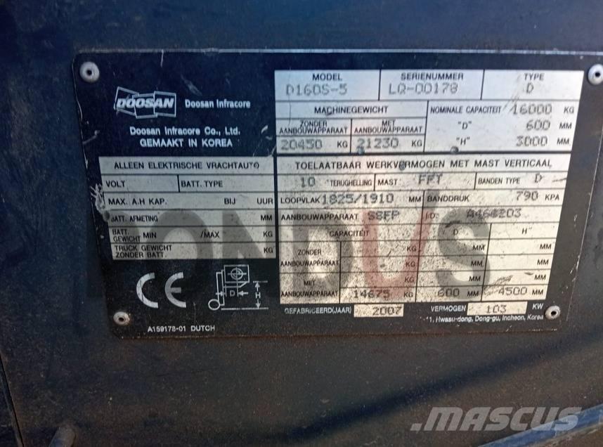 Doosan D160S-5 ディーゼル・軽油