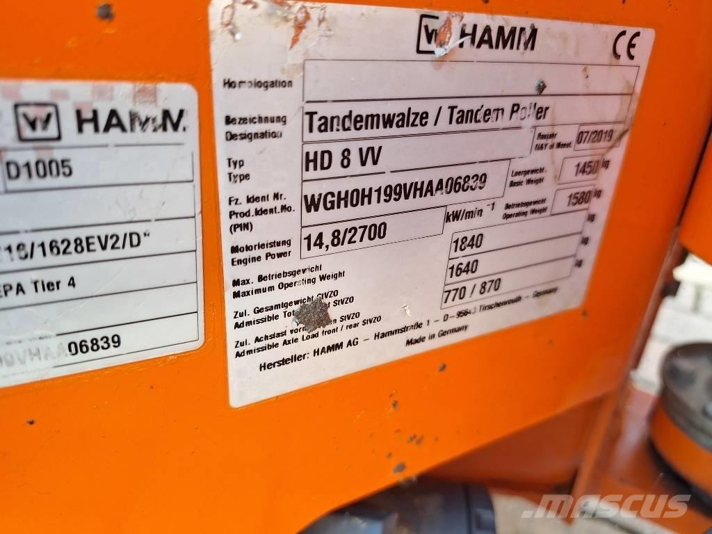 Hamm HD 8 VV タンデムローラ