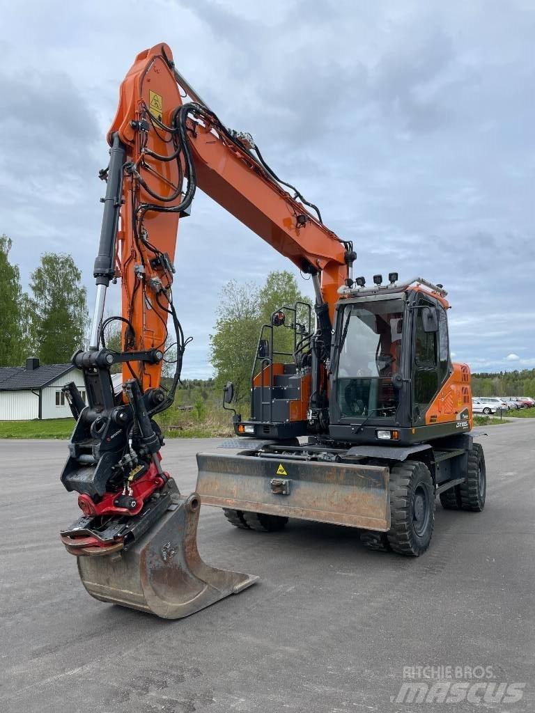 Doosan DX 165 W ホイール式油圧ショベル（パワーショベル・ユンボ・バックホー）