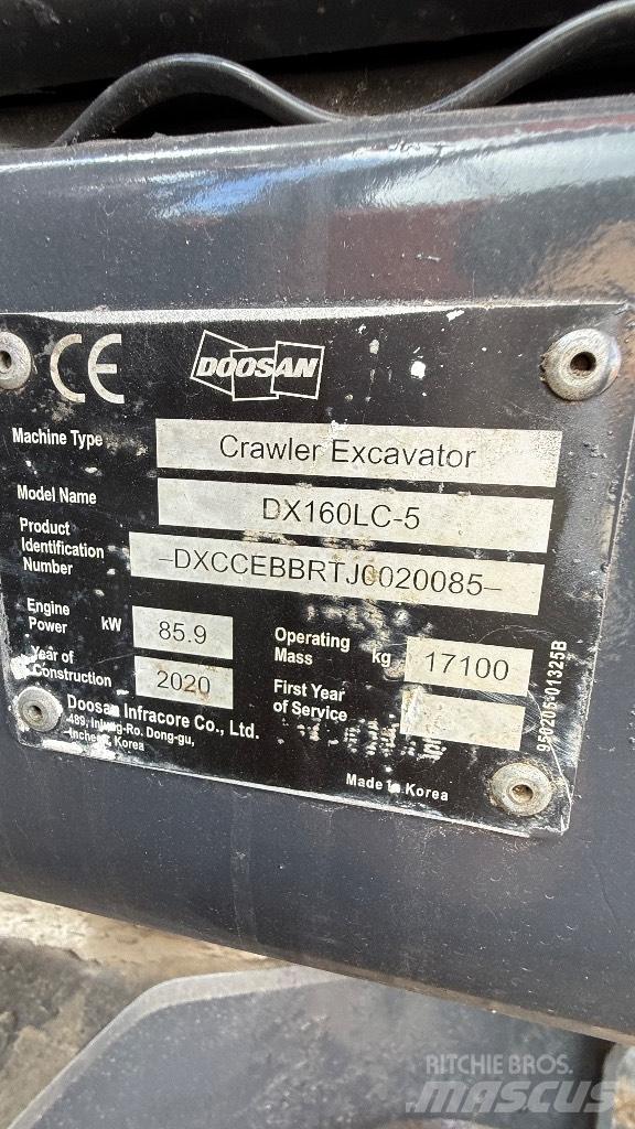 Doosan DX160LC-5 大型油圧ショベル12t以上（パワーショベル・ユンボ）