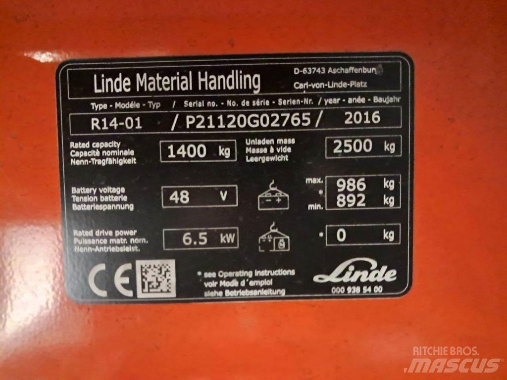Linde R14-01 リーチフォークリフト