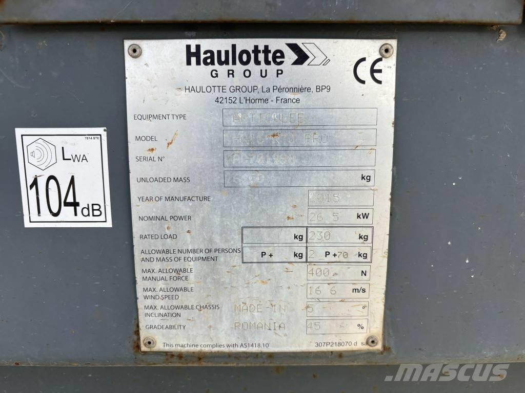 Haulotte HA 16 ブームリフト　屈伸型