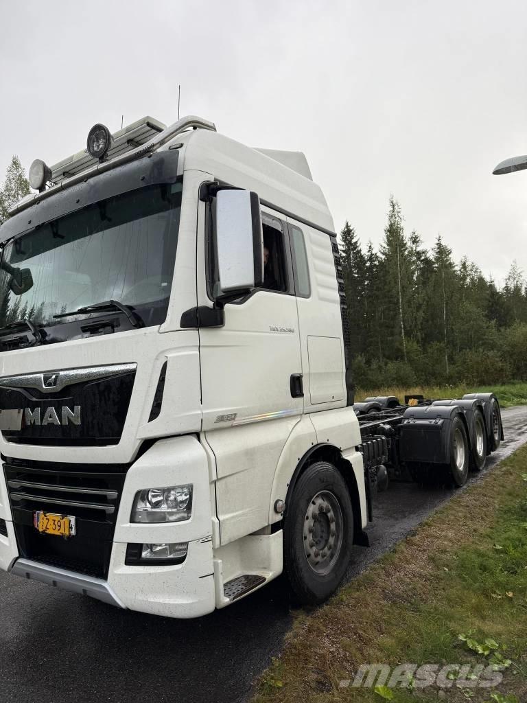 MAN TGX 32.580 平ボディー／ウインチトラック