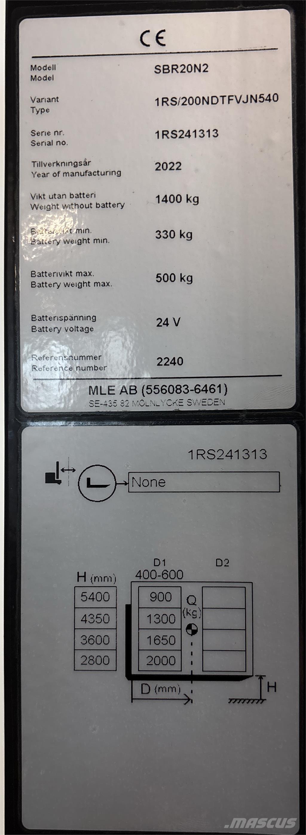 Mitsubishi SBR20N2 自走式スタッカー