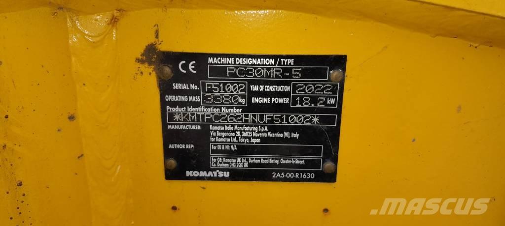 Komatsu PC30MR-5 ミニ油圧ショベル 7t以下（ミニユンボ・ミニディガー）