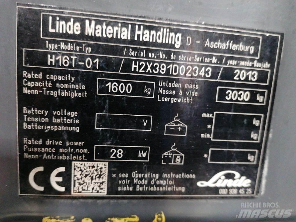 Linde H16T-01 LPGフォークリフト