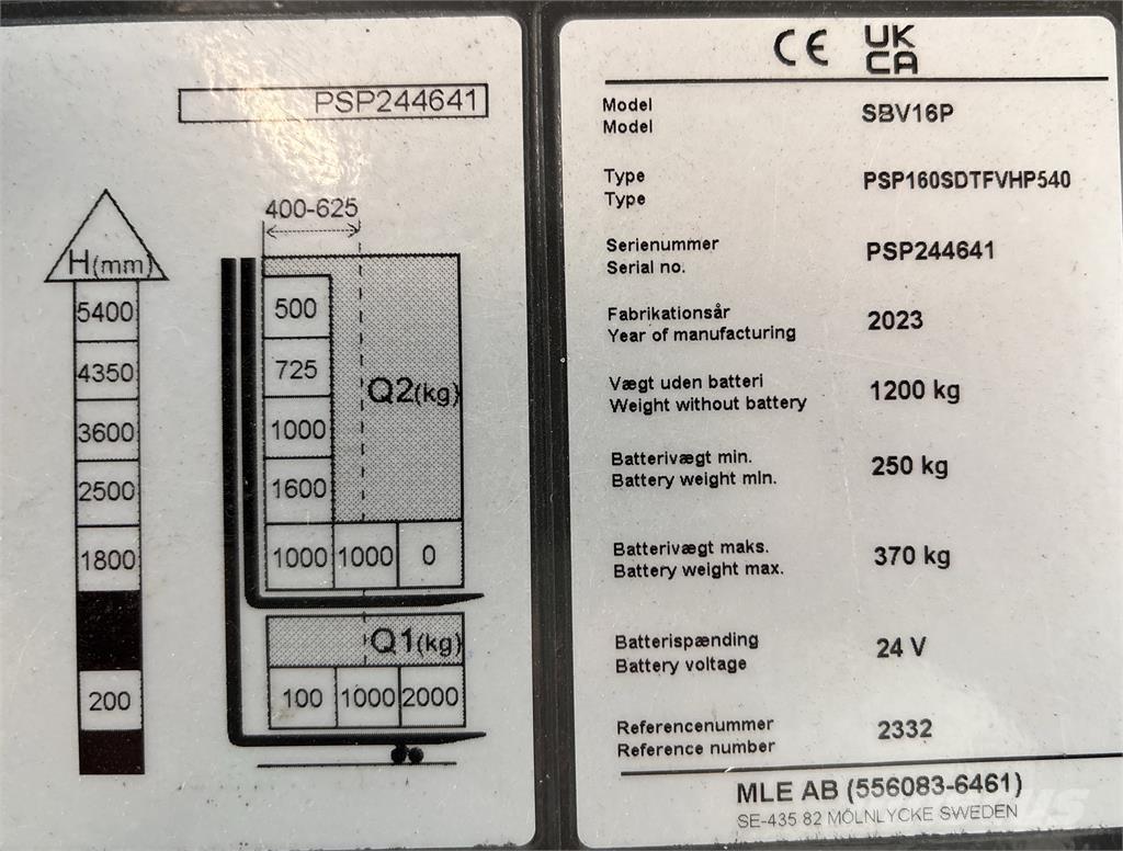 Mitsubishi SBV16PI 自走式スタッカー