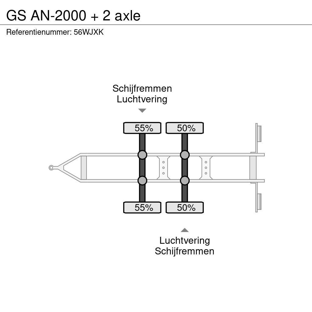 GS AN-2000 + 2 axle フラットベッド／ドロップサイドトレーラー