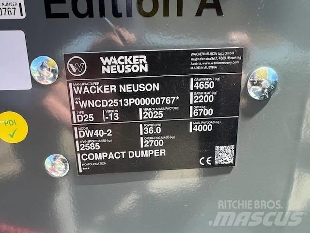 Wacker Neuson DW 40 アーティキュレート式ダンプトラック