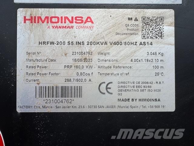 Himoinsa HRFW 200 S5 ディーゼル発電機