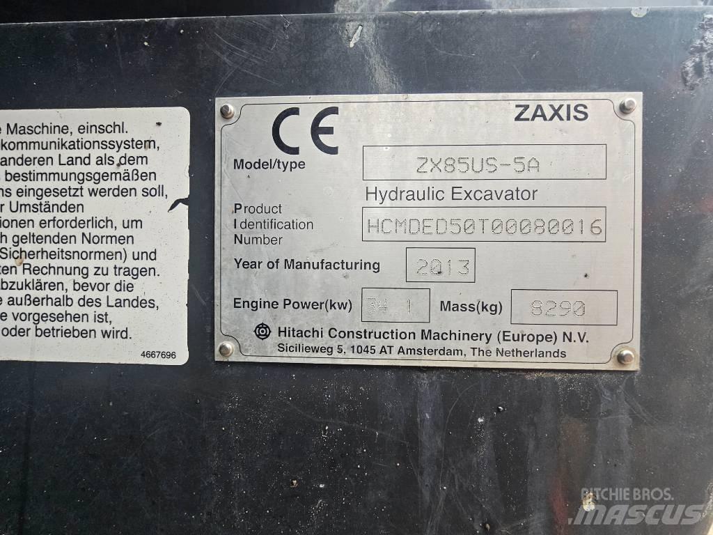 Hitachi ZX 85 US-5 A 中型油圧ショベル 7ｔ-12ｔ（ユンボ・パワーショベル・バックホー）
