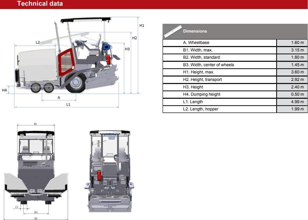 Dynapac SD 1800 W アスファルトフィニッシャ