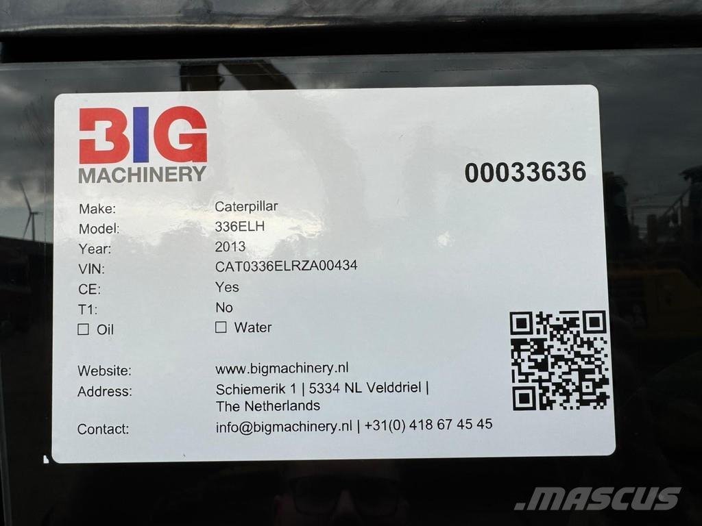 CAT 336ELH 大型油圧ショベル12t以上（パワーショベル・ユンボ）