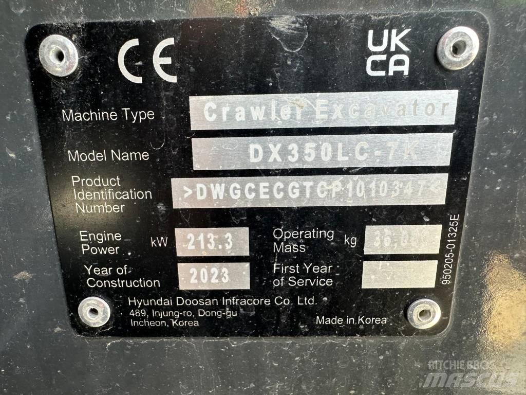 Doosan DX 350 NLC-7 大型油圧ショベル12t以上（パワーショベル・ユンボ）
