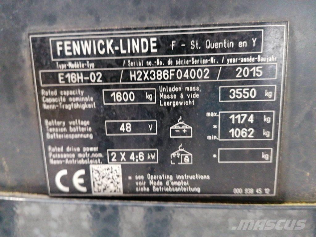 Linde E16H-02 バッテリーフォークリフト