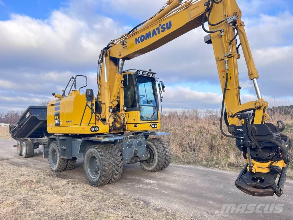 Komatsu PW 160 ホイール式油圧ショベル（パワーショベル・ユンボ・バックホー）