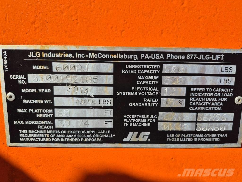 JLG 600 AJ ブームリフト　屈伸型