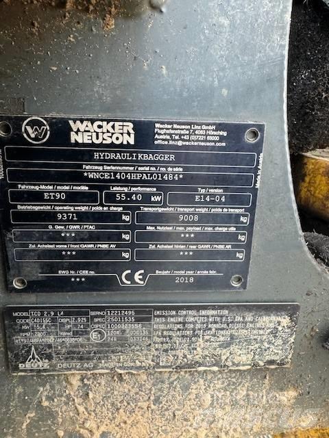 Wacker Neuson ET 90 大型油圧ショベル12t以上（パワーショベル・ユンボ）