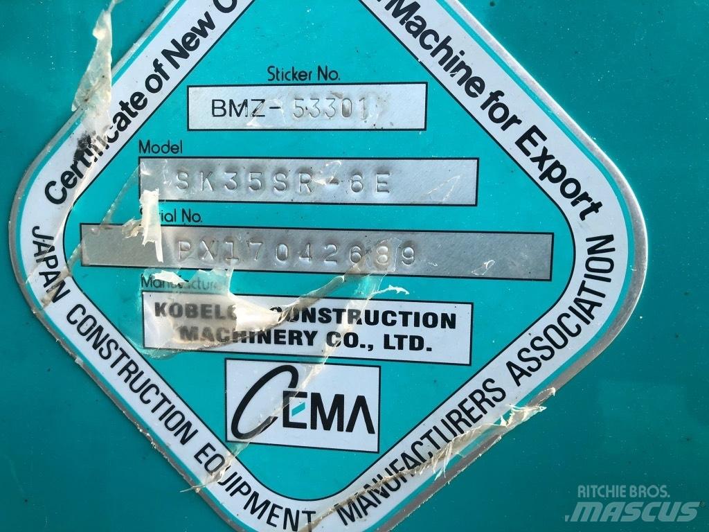 Kobelco SK 35 SR-6E ミニ油圧ショベル 7t以下（ミニユンボ・ミニディガー）