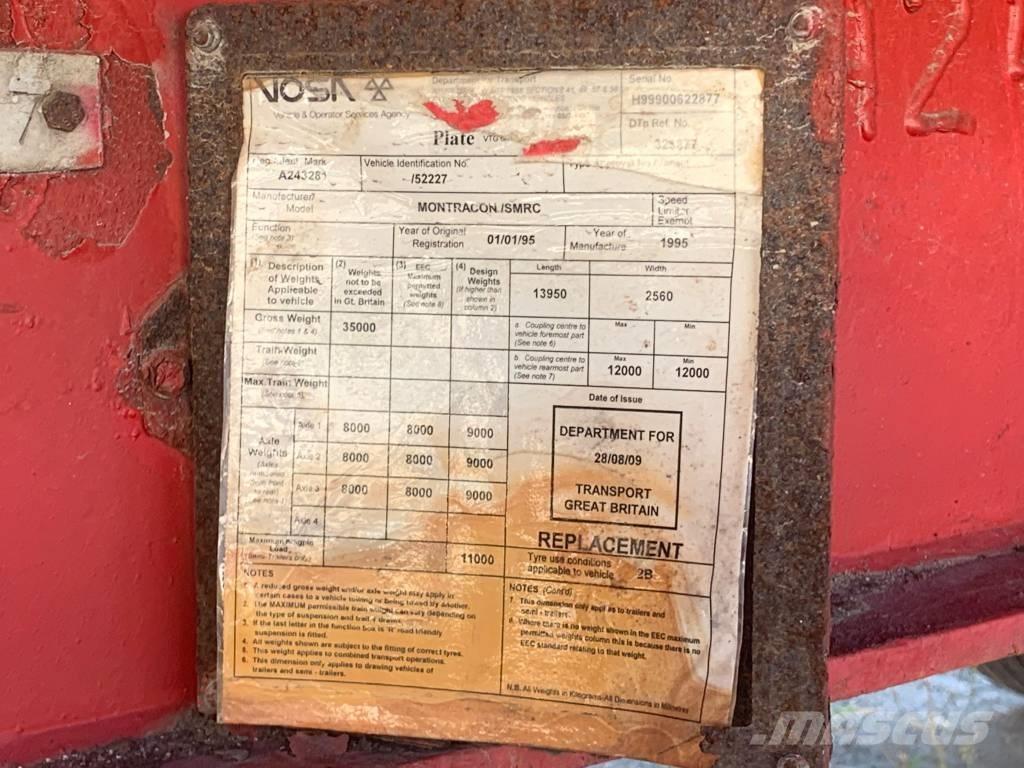 Montracon 3 Axles ローローダーセミトレーラー