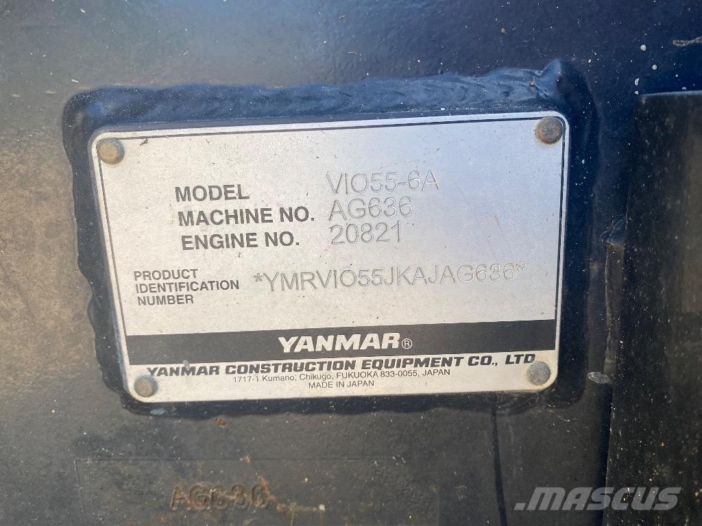 Yanmar Vio 55-6 A ミニ油圧ショベル 7t以下（ミニユンボ・ミニディガー）