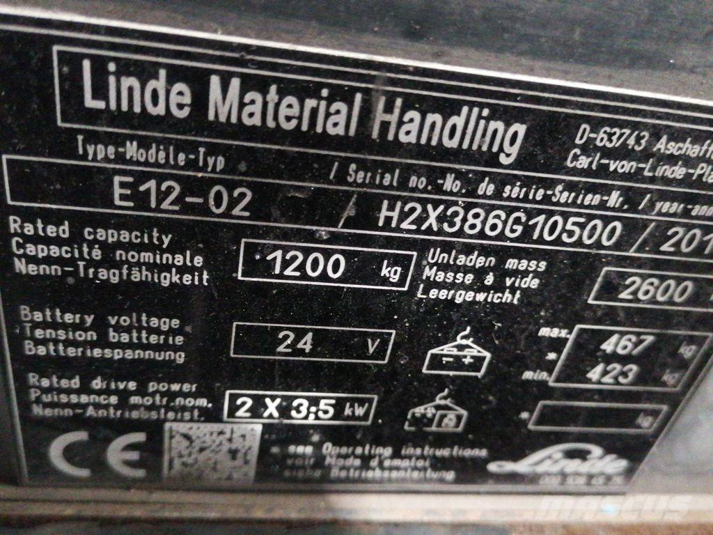 Linde E12-02 バッテリーフォークリフト